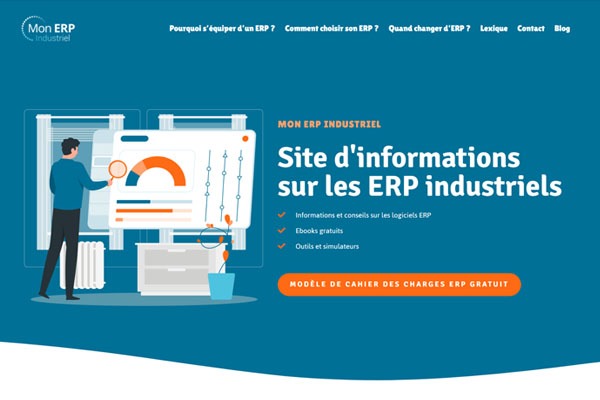 Page d’accueil du site Qu’est-ce qu’un ERP et à quoi ça sert ?