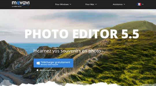 Page d’accueil du site Montage photo facile avec le logiciel Movavi