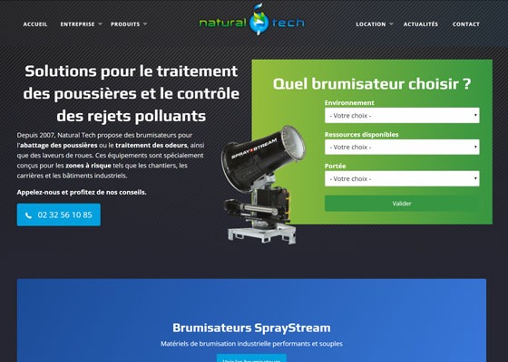 Page d’accueil du site Pourquoi louer un brumisateur industriel ?