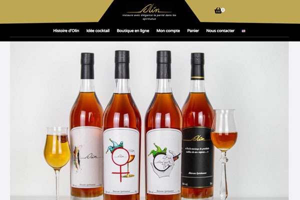 Page d’accueil du site Olín, découvrez ce spiritueux à déguster en apéritif !