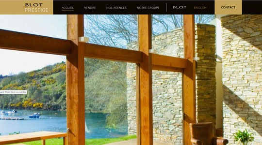 Page d’accueil du site Quand immobilier rime avec luxe
