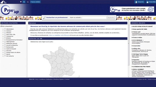 Page d’accueil du site Tous les services des professionnels sur un annuaire généraliste