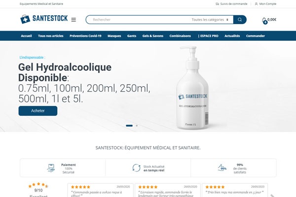 Page d’accueil du site Sortons masqués en toute sécurité