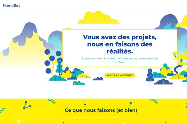 Page d’accueil du site Agence de Webdesign et création d’interface de site Internet