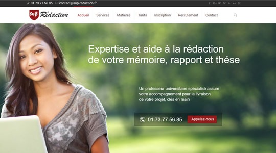 Page d’accueil du site Déléguer la rédaction de ses écrits