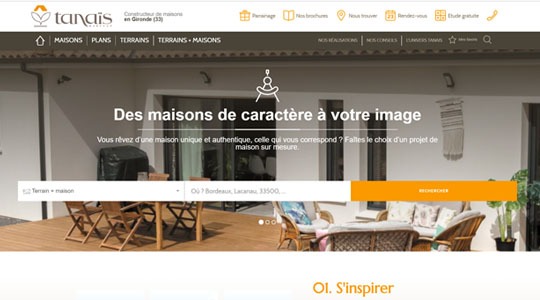 Page d’accueil du site En Gironde, cette maison neuve n’attend plus que vous !