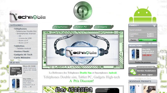 Page d’accueil du site Acheter un portable au meilleur prix, grâce à Techmobile