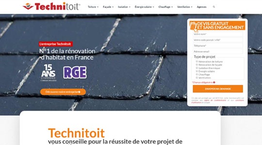 Page d’accueil du site Pourquoi rénover votre toiture