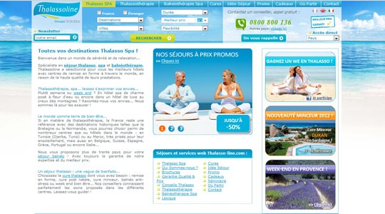 Page d’accueil du site Des conseils sur mesure pour une cure de bien-être