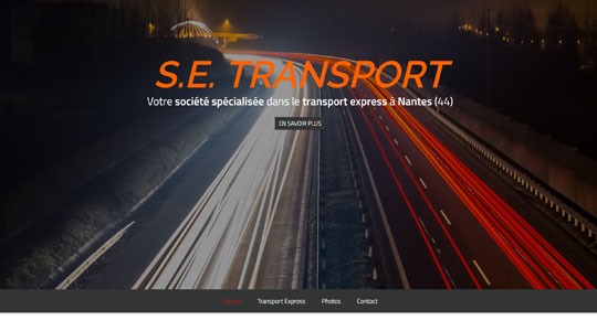 Page d’accueil du site Les solutions pour transporter du matériel depuis la région nantaise