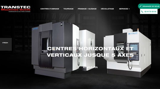 Page d’accueil du site Des machines commande numérique