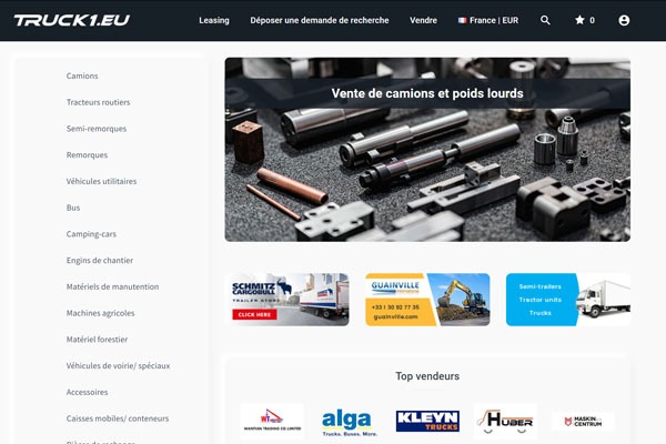 Page d’accueil du site Est-il possible d’acheter un camion d’occasion ?