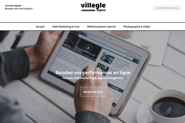 Page d’accueil du site Donnez un coup de boost à votre communication avec Villegle