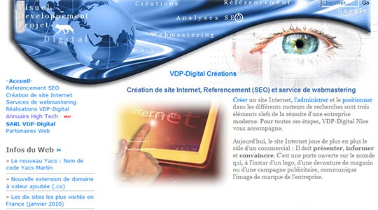 Page d’accueil du site VDP-Digital : Création de site à Nice, Cannes et Monaco