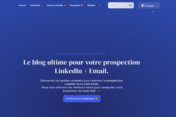Page d’accueil du site Les différents types de leads en marketing B2B