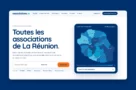 Aperçu du site associations.re : recherche et carte des associations des 24 communes de La Réunion