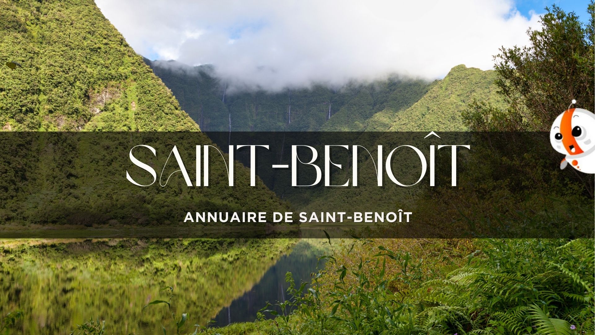 annuaire de Saint-Benoît avec vue sur les paysages verdoyants
