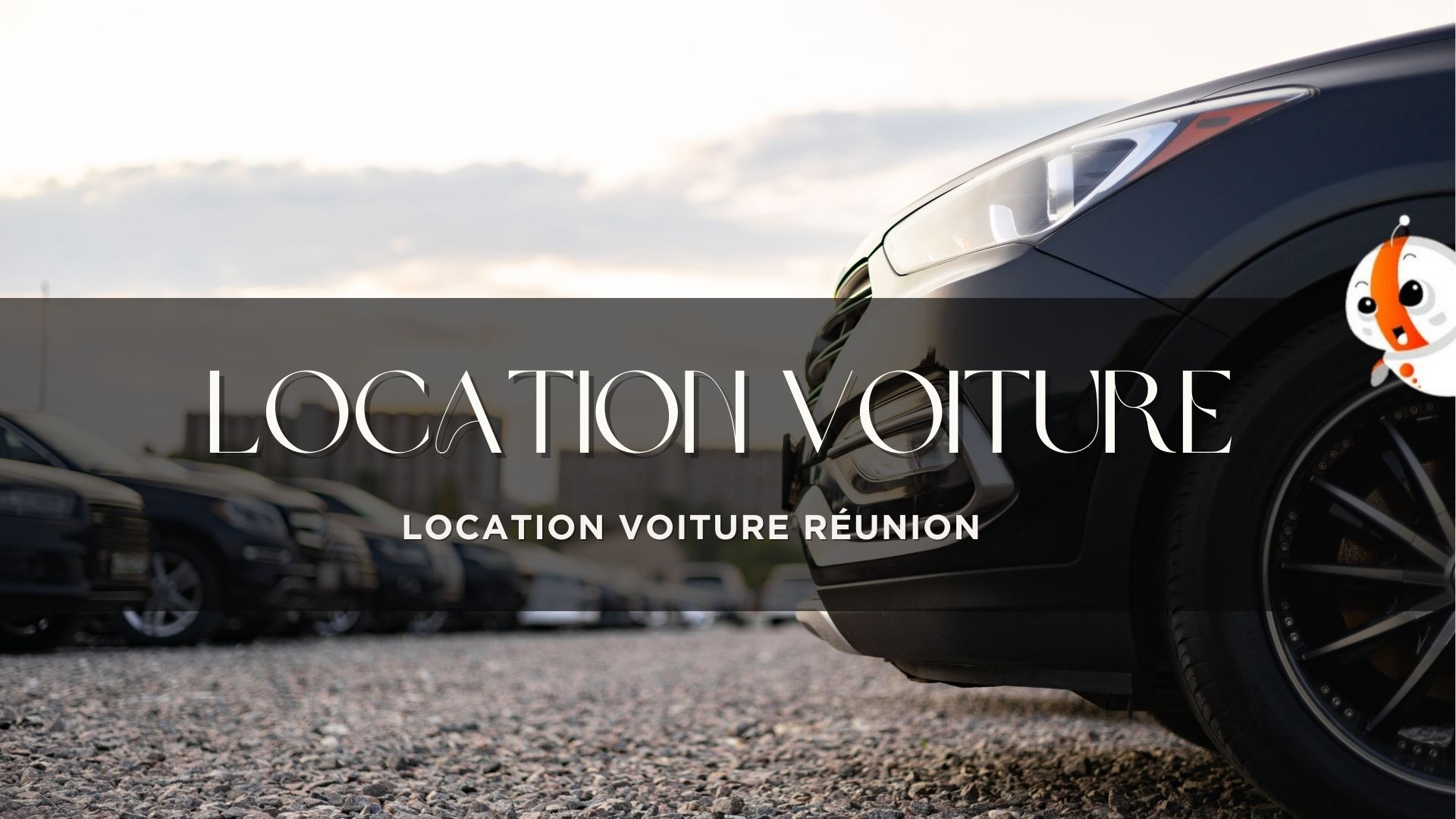 parc automobile avec voitures de location garées